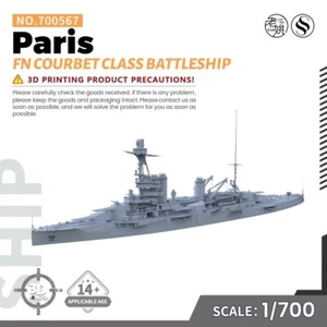 SSMODEL 567 1/700 Militär Modellbausatz FN Paris Courbet Klasse Schlachtschiff - Bild 1 von 4
