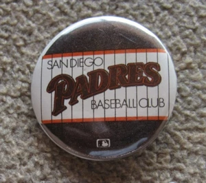 PIN DE BÉISBOL MLB BOTÓN TRASERO VINTAGE AÑOS 80 SAN DIEGO PADRES ☆RARO☆ 1 1/4" - Imagen 1 de 1