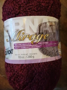 Bernat Mirage Garn Knäuel 10oz. Deep Mulberry #707 Acryl Maschinenwäsche & Trocknen - Bild 1 von 4