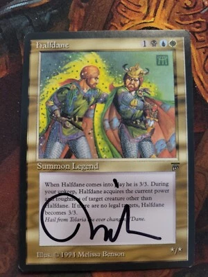 MTG ARTIST PROOF LEGENDS HALFDANE signed Magic the Gathering Very Rare  - Image 1 of 4
