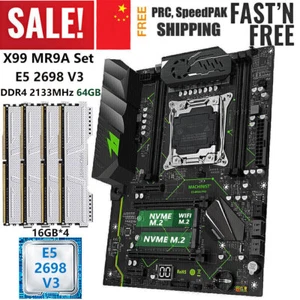 X99 Motherboard + Xeon E5 2698 V3 CPU LGA 2011-3 64GB DDR4 2133MHz RAM Combo Kit - Picture 1 of 17