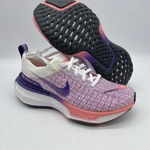 NWB Women’s 6.5 Nike ZoomX Invincible Run Flyknit 3 Court Purple Coral Chalk NEW - Picture 1 of 8