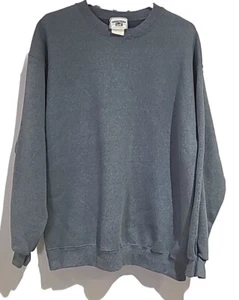 Sudadera LEE Peso Pesado Años 90 Cuello Redondo En Blanco Talla L Azul Jaspeado De Colección - Imagen 1 de 4