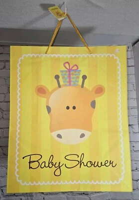 "Baby Shower" 黄色婴儿长颈鹿派对礼品袋" — 第 1/2 张图片