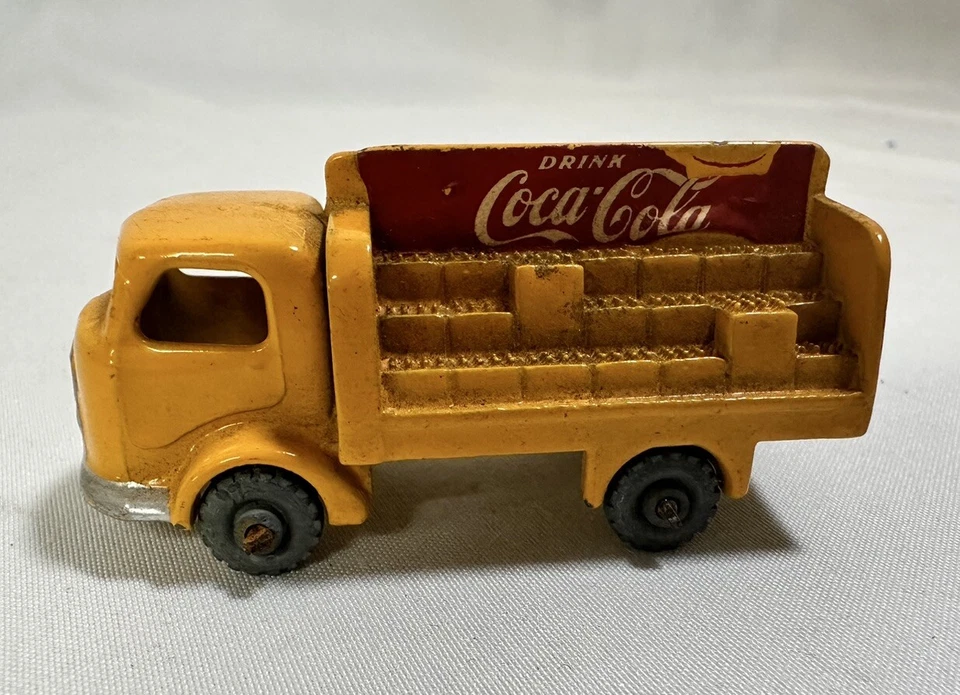 Caja de cerillas Lesney Nº 37 Karrier Bantam Bedford años 50 2 toneladas Coca Cola carga desigual Foto 1 de 4