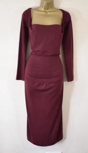 VIVIENNE WESTWOOD RED LABEL Midi Dress L Claret Red Wool Wedding Cruise Races - Picture 1 of 7