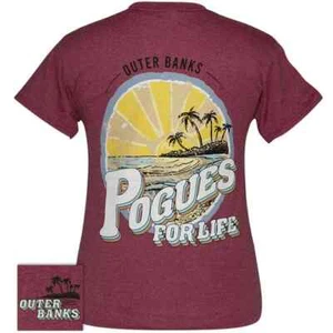 New GIRLIE GIRL T SHIRT OUTER BANKS Pogues for Life Shirt - Picture 1 of 1