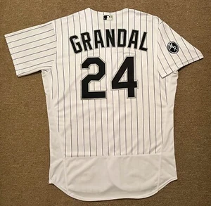 Yasmani Grandal MLB Holo Game Used Jersey 6 Home Run 2021 Chicago White Sox - Bild 1 von 12
