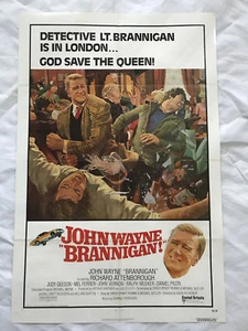 "Brannigan!" 1975 Original Movie Poster First Issue 27x40 John Wayne - Picture 1 of 7