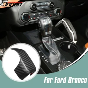 Matte Carbon Center Console Gear Shift Head Trim For Ford Bronco 2021-2023 2024 - Picture 1 of 12