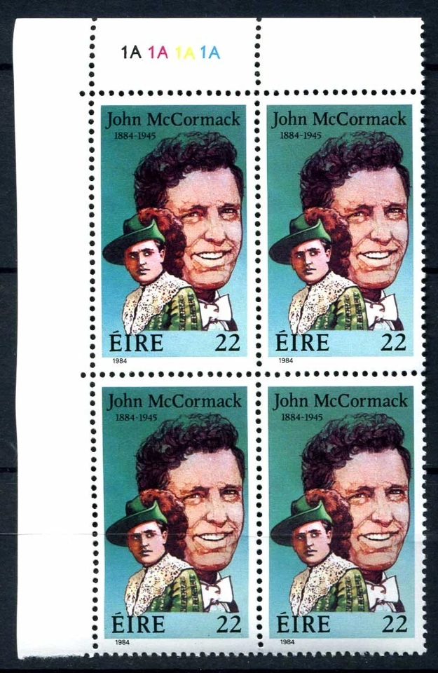 Ireland 1984 • Mi# 541/Sс# 594 • J. McCormack • bl. 4 • MNH OG XF+/Irlande - Image 1 of 1