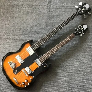 Guitarra Eléctrica 4+6 Cuerdas VS Color SG Sólido Doble Cuello Palo de Rosa Pretón - Imagen 1 de 7