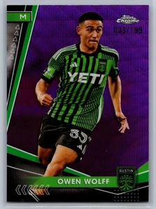 Topps 2024 cromo MLS Owen Wolff onda púrpura #/199 - Austin FC - Imagen 1 de 2
