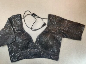 Designer Pailletten Sari Bluse | schöne indische Sari Bluse | Top, Choli - Bild 1 von 3