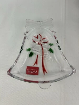 Mikasa Christmas Holiday Bells Collection Serving Dish Snack Treats Plate Japan - Image 1 of 4