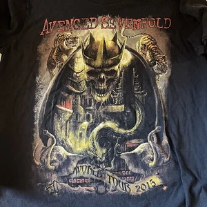 Vintage Avenged Sevenfold Band Shirt World Tour 2015 Size X Large Rock metal - Picture 1 of 12