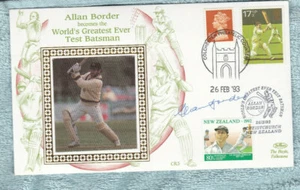 ##D165 1993 BRITISH CRICKET ENVELOPE SIGNED ALLAN BORDER - Picture 1 of 1