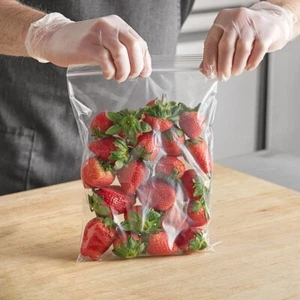 9” x 12” 4 mil Heavy Duty Food Safe LDPE Top Seal Zip Bags by LK Packaging - Picture 1 of 7