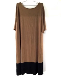 J. Jill Women DRESS 4X Brown Black Designer Timeless Quality Capsule NEW $99 - Picture 1 of 7