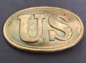 1970s vintage Korean War belt buckle BRASS western US ARMY - Picture 1 of 4