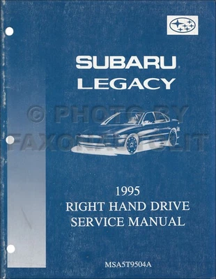 1995 Subaru Legado Servicio Manual Derecho Mano Drive Suplemento Reparar Tienda - Imagen 1 de 2