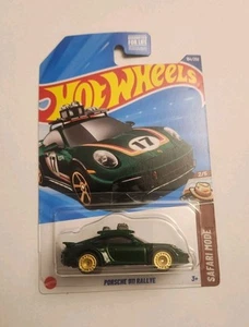 Hot Wheels 2025 Porsche 911 Rallye 154/250 Safari 2/5 verde personalizzato piloti reali - Foto 1 di 7