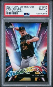 2024 Topps Chrome Update #FSU17 Paul Skenes Future Stars Rookie PSA 8 - Picture 1 of 2