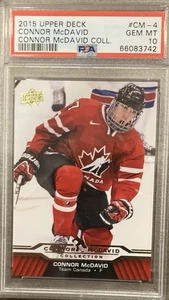 Connor Mcdavid 2015 UPPER DECK COLLECTION #CM-4 Rookie Card PSA 10 Oilers Star - Picture 1 of 2