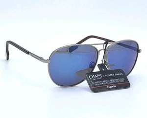 Gafas de sol Chaps x Foster Grant para hombre aviador UVA UVB Prot gris metal azul lentes - Imagen 1 de 10