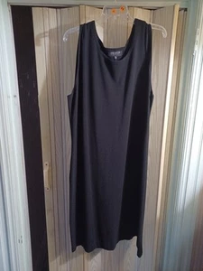 Jones New York Collection Women's Plus 1X Black Sleeveless Knit Shift Dress - Picture 1 of 6