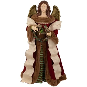 Northlight 3' Red and Brown Angel Commercial Size Christmas Tree Topper, Unlit - Picture 1 of 8