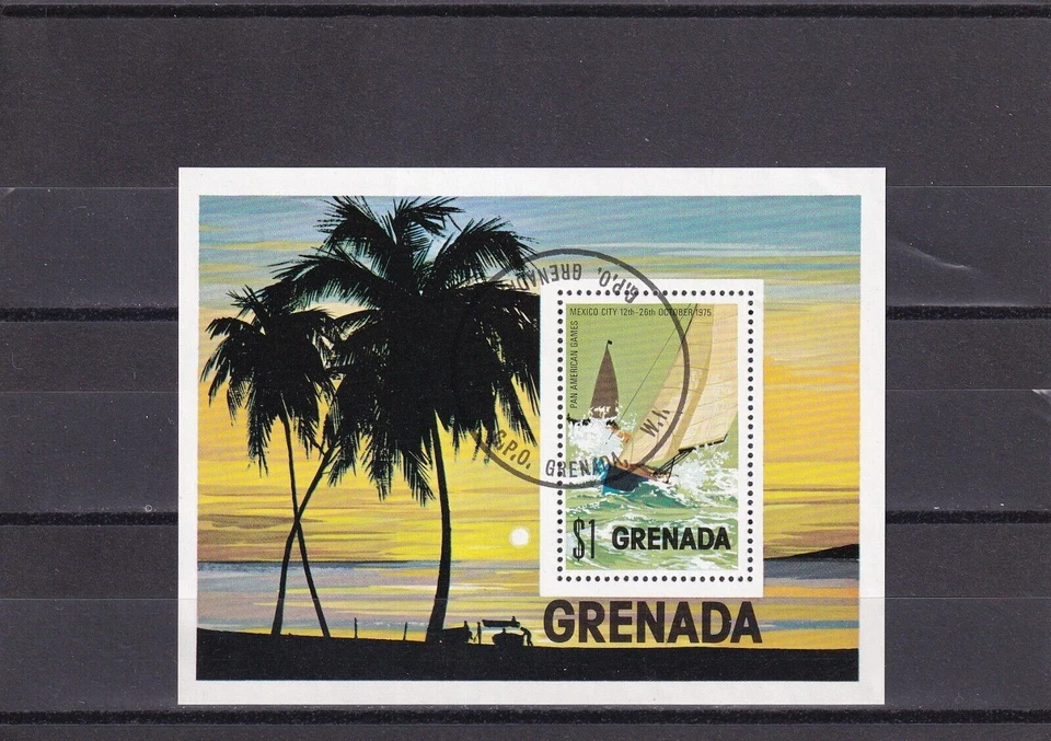 SA06a Granada 1975 Juegos Panamericanos, Ciudad de México minishoja usada - Imagen 1 de 1