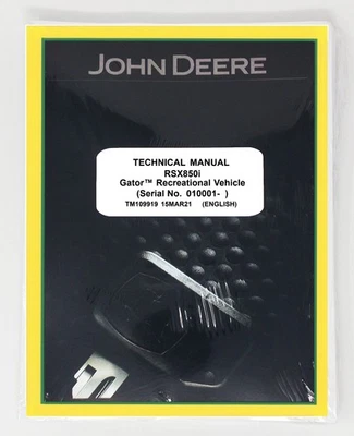 John Deere RSX850i Gator Serviço Técnico Manual de Reparação - TM109919 - Imagem 1 de 4
