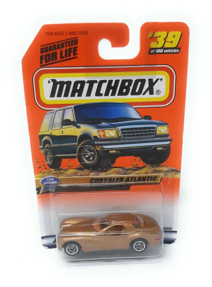 Matchbox MBX Superfast 1999 Nº 39 Chrysler Atlantic marrón modelo exclusivo de EE. UU. Foto 1 de 1