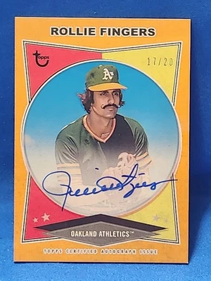 ROLLIE FINGERS 2023 TOPPS AUTOGRAPH CARD #AC-RF BROOKLYN COLLECTION ORANGE SP/20 - Image 1 of 3