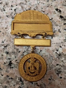 Valle de Omaha Oriente de Nebraska Rito Escocés 32do Grado Medalla Masónica - Imagen 1 de 5