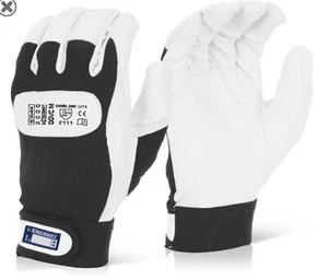 Leder Fahrer Handschuh Haken & Schlaufe Manschette Click 2000 verschiedene Größen Top Marked - Bild 1 von 6