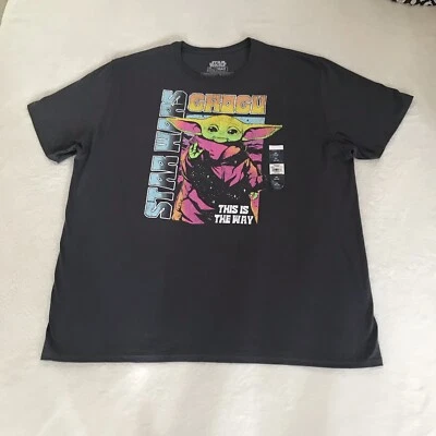 Star Wars Mens Charcoal Short Sleeves Grogu Graphic T-shirt Size 3XL (54-56) NWT - Image 1 of 4
