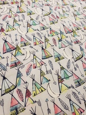 Tela Tipi Algodón Tipi Flechas Lunas Nativo Americano Dear Stella 1175 BTHY Foto 1 de 4