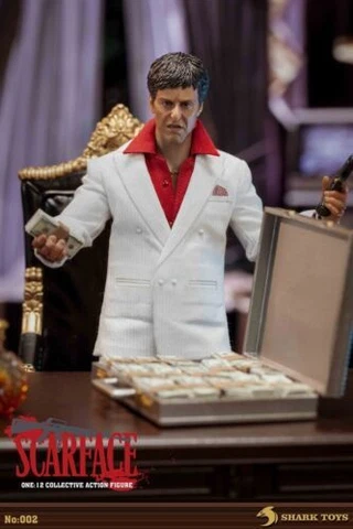 SHARK TOYS 002B 1/12 Scarface Furious Tony Montana Alfredo Pacino Figure Deluxe Cover