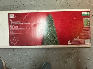 Home Accents 7 ft. Pre-Lit LED Wesley Pine Xmas Tree 300 Color Changing Lights - Picture 1 of 5