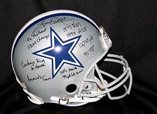 TONY DORSETT Signed Dallas Cowboys STAT Authentic Proline Helmet Autograph PSA  