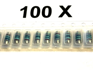 10K, 10 KΩ, 1%, 0207, Melf, 50ppm, 1W, 400V, RN413ASTTE1002F50, 100 Stück - Picture 1 of 2