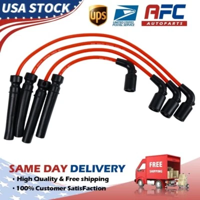 4--Spark Plug Wire 7MM for Chevrolet Aveo 2004-2008 Aveo5 Pontiac Daewoo L4 1.6L Foto 1 de 4