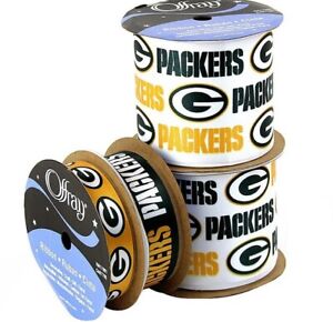 Green Bay Packers Ribbon - Licensed By Offray - Made In USA
