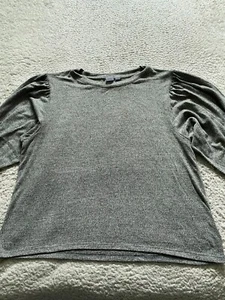 Gap Women 3/4 Sleeve Boat Neck Blouse Gray Size M - Picture 1 of 9