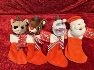 Rudolph Stockings (4) Rudolph, Clarice, Santa, Bumble, 9” Long - Picture 1 of 3