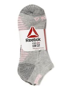 Reebok Socks Cushion Low Cut Socks 6 PK Performance Training Womens 4-10 NEW