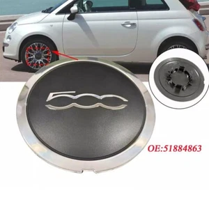 Für Fiat 500 C L X Nabendeckel Raddeckel Felgendeckel schwarz 51884863! - Bild 1 von 11