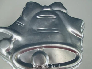 1979 Wilton Silver Aluminum Metal DOUBLE BELL Cake Pan ~ 502 1220 ~ Wedding - Picture 1 of 4
